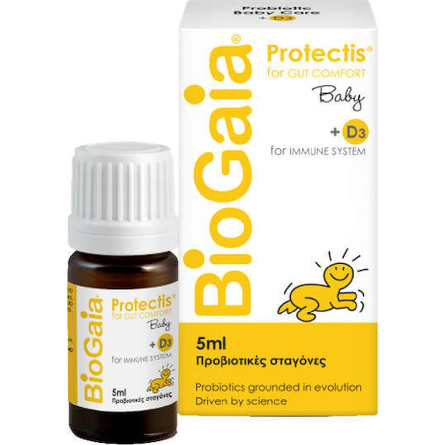 Пробіотичні краплі BioGaia Protectis Baby & D3 для немовлят 5 мл: ціни та характеристики