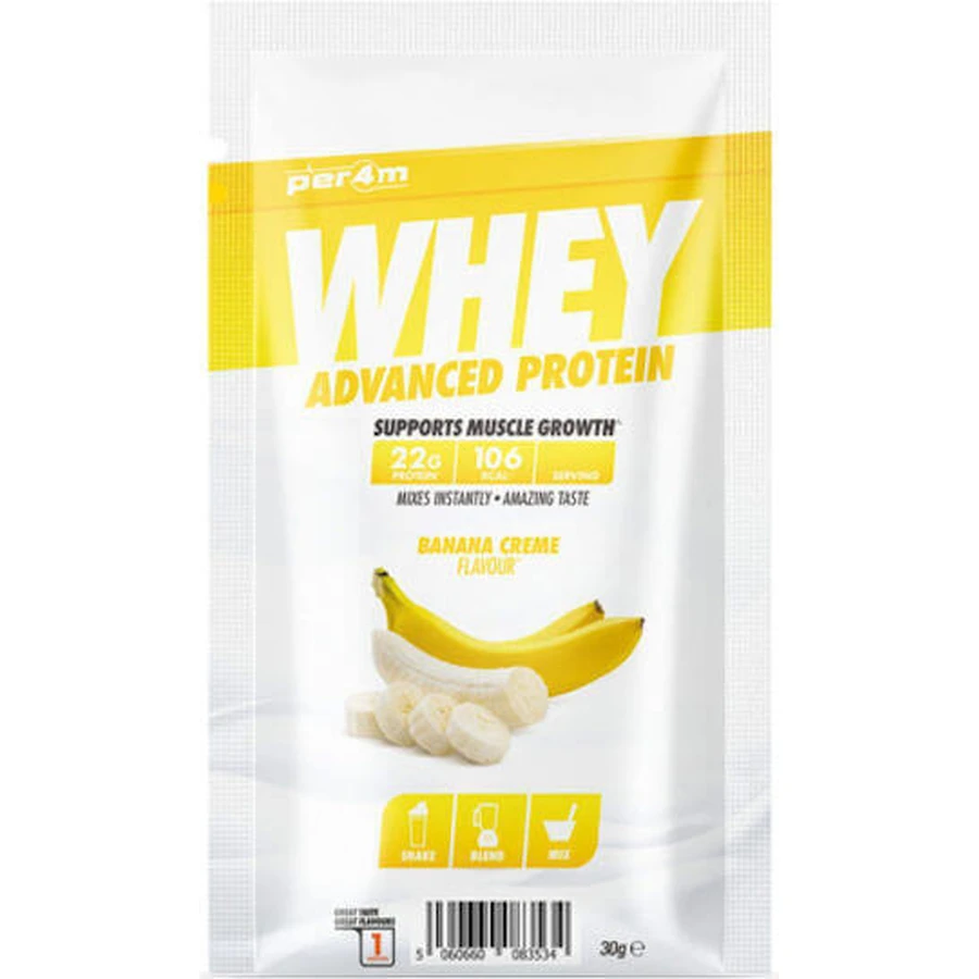Per4m Whey Advanced Сывороточный протеин со вкусом банана и сливок 30гр: цены и характеристики