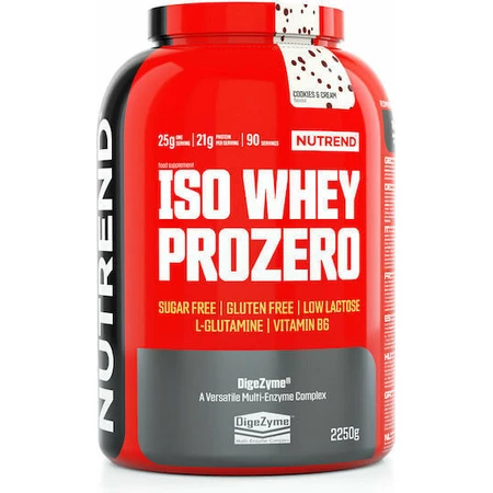 Nutrend Iso Whey Prozero Сывороточный протеин Whey Protein без глютена со вкусом печенья и сливок 2,25 кг: цены и характеристики