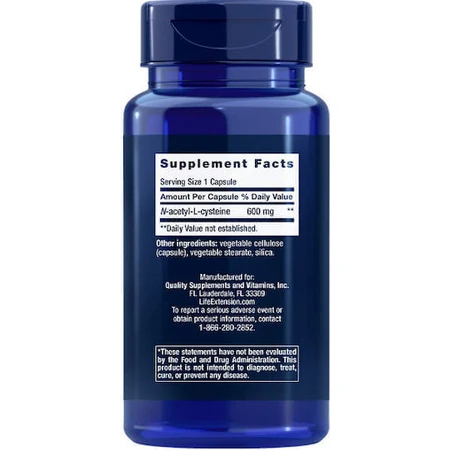 Life Extension N-Acetyl L-Cysteine 600mg 60 Capsules: цены и характеристики
