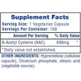 Hi-Tech Pharmaceuticals Nac N-acetyl Cysteine 100 капсул