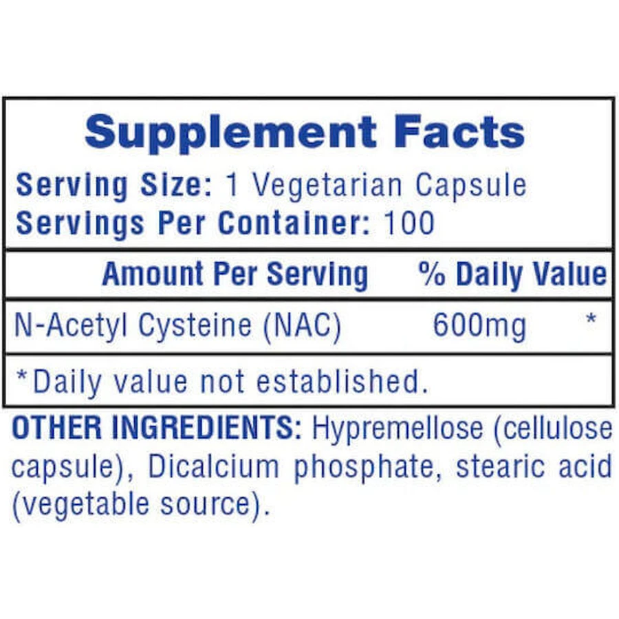 Hi-Tech Pharmaceuticals Nac N-acetyl Cysteine 100 капсул: цены и характеристики