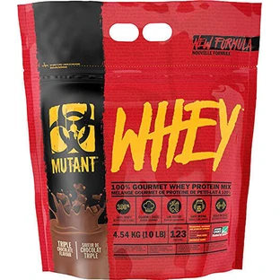 Mutant Gourmet Whey Protein Смесь сывороточных протеинов со вкусом шоколадного помадного брауни 4,54 кг