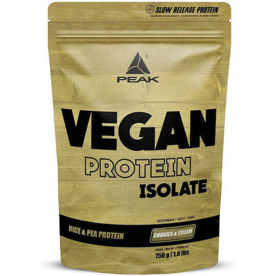 Веганський ізолят Peak Nutrition без глютену та лактози зі смаком печива та вершків 750гр: ціни та характеристики