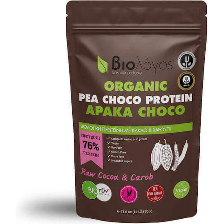 Viologos Organic Viologos Organic Pea Cocoa Protein 75% Organic без глютена и лактозы со вкусом какао 500 гр.: цены и характеристики
