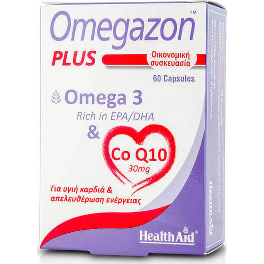 Health Aid Omegazon Plus One A Day Omega 3 & CoQ10 риб'ячий жир 60 капсул без смаку: ціни та характеристики
