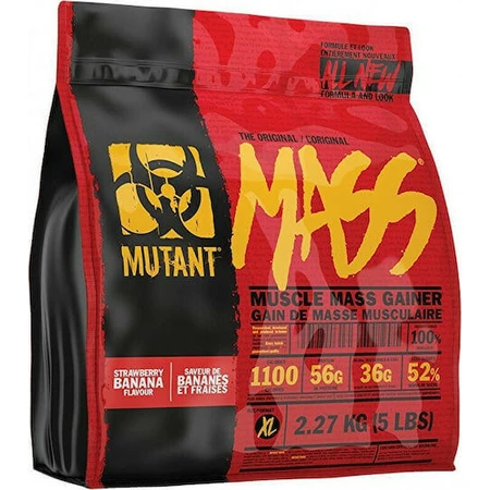 Гейнер для набору м'язової маси Mutant Mass зі смаком полуниці та банану 2,27 кг: ціни та характеристики