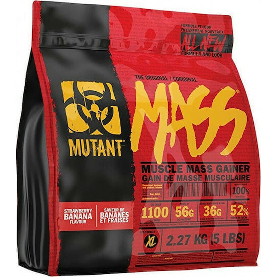 Гейнер для набору м'язової маси Mutant Mass зі смаком полуниці та банану 2,27 кг: ціни та характеристики