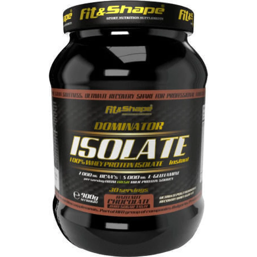 Fit & Shape Dominator Изолят сывороточного протеина Изолят сывороточного протеина со вкусом шоколада и фундука 900 гр.: цены и характеристики