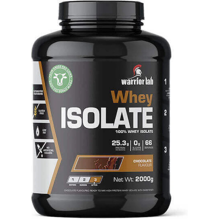 Warrior Lab Изолят сывороточного протеина Whey Protein Isolate без глютена со вкусом шоколада 2 кг: цены и характеристики