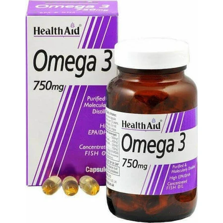 Health Aid Omega 3 Fish Oil 750mg 30 caps Unflavoured: цены и характеристики
