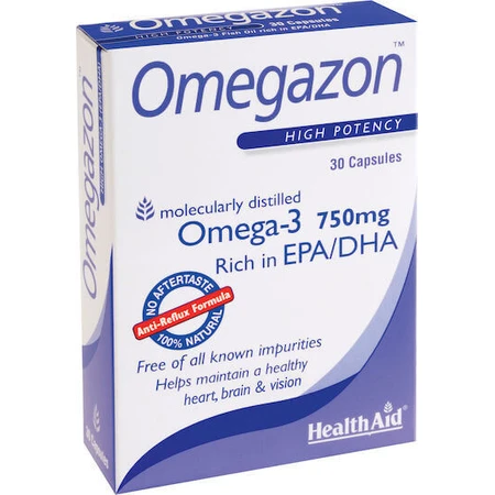 Health Aid Omegazon Fish Oil 750mg 30 caps Unflavoured: цены и характеристики