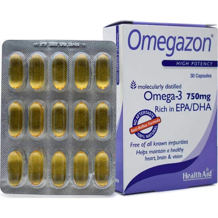 Health Aid Omegazon Fish Oil 750mg 30 caps Unflavoured: цены и характеристики