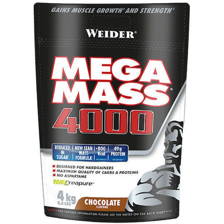 Weider Mega Mass 4000 з креатином та шоколадним смаком 4 кг: ціни та характеристики