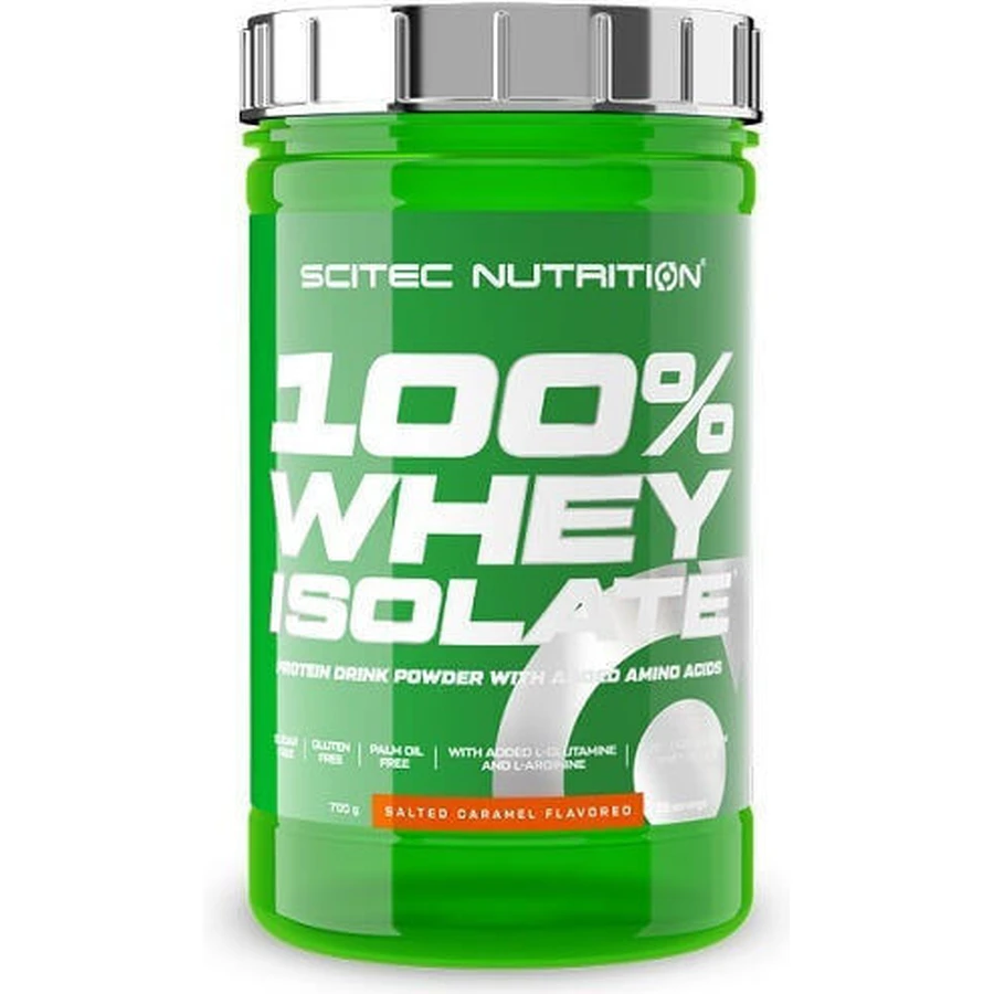 Scitec Nutrition 100% Whey Isolate Сироватковий протеїн Scitec Nutrition 100% Whey Isolate Сироватковий протеїн без глютену зі смаком солоної карамелі 700гр: ціни та характеристики