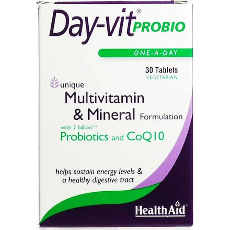 Health Aid Day-Vit Probiotics Пробіотики Пробіотики та пробіотик CoQ10 30 файлів: ціни та характеристики