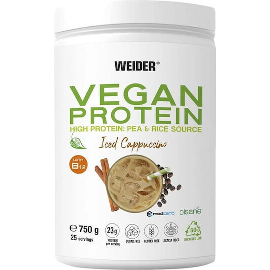 Weider Веганский протеин без глютена и лактозы со вкусом капучино 750 гр.: цены и характеристики