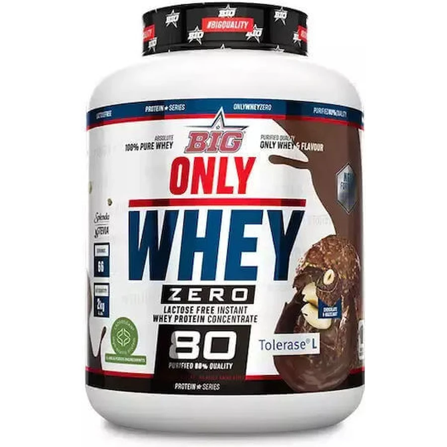 Big Only Whey Zero Whey Сывороточный протеин без лактозы со вкусом шоколада и фундука 2 кг: цены и характеристики