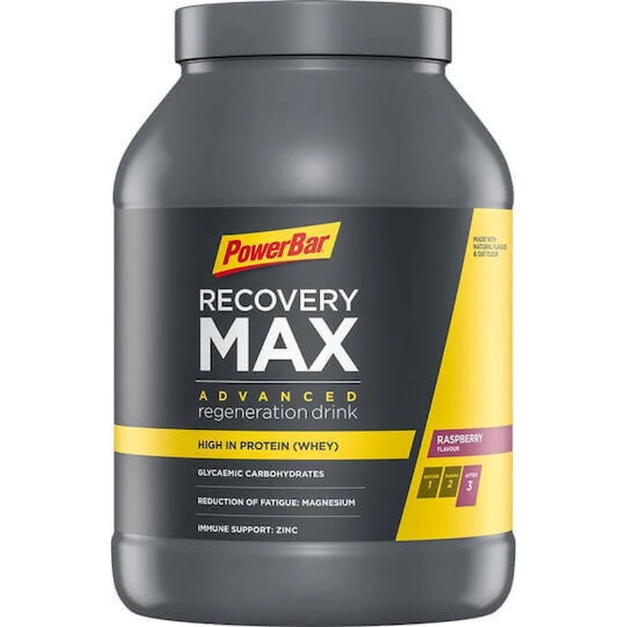 Сироватковий протеїн PowerBar Recovery MAX зі смаком малини 1,144 кг: ціни та характеристики