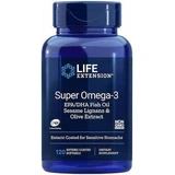 Life Extension Super Omega 3 EPA/DHA Fish Oil Рыбий жир EPA/DHA Рыбий жир Кунжутные лигнаны и экстракт оливы 120 софтгелей