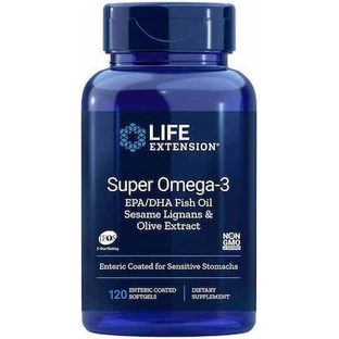 Life Extension Супер Омега 3 ЕПК/ДГК риб'ячий жир ЕПК/ДГК риб'ячий жир риб'ячий жир кунжут лігнани та екстракт оливи 120 м'яких гелів