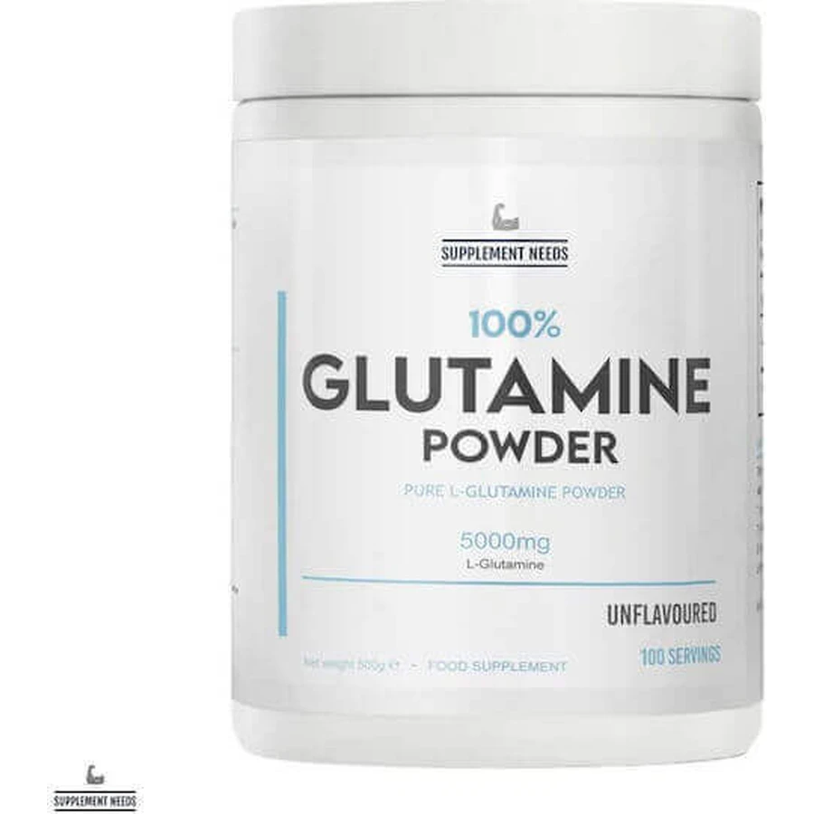 Supplement Needs 100% Glutamine Powder 500gr Unflavoured: цены и характеристики