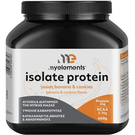 My Elements Isolate Whey Protein Ізолят сироваткового протеїну зі смаком банана та печива 660гр: ціни та характеристики