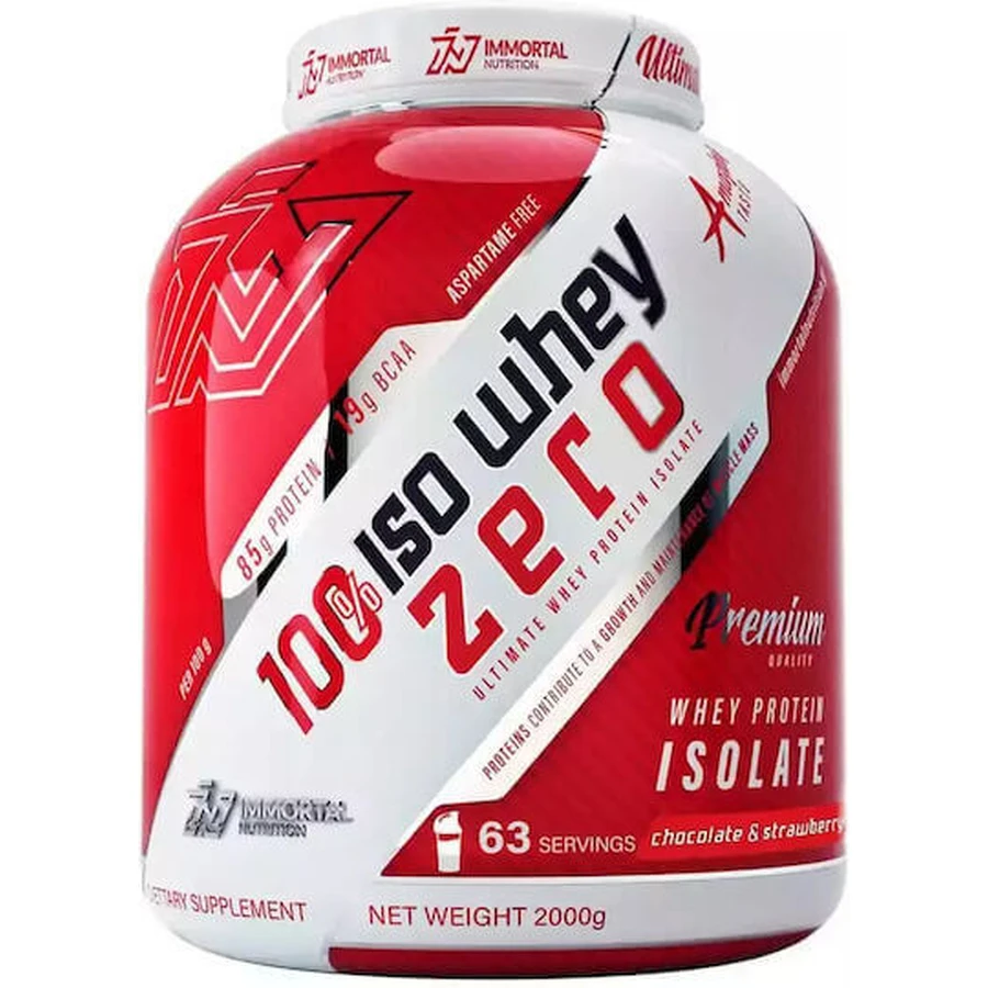 Immortal Nutrition 100% Iso Whey Zero Whey Protein Сывороточный протеин без лактозы со вкусом клубничного шоколада 2 кг: цены и характеристики