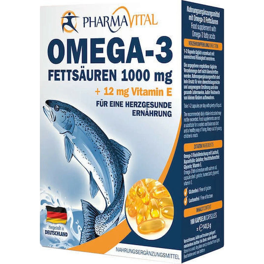 Pharmavital Омега 3 риб'ячий жир 1000 мг 100 м'яких гелів без смаку: ціни та характеристики