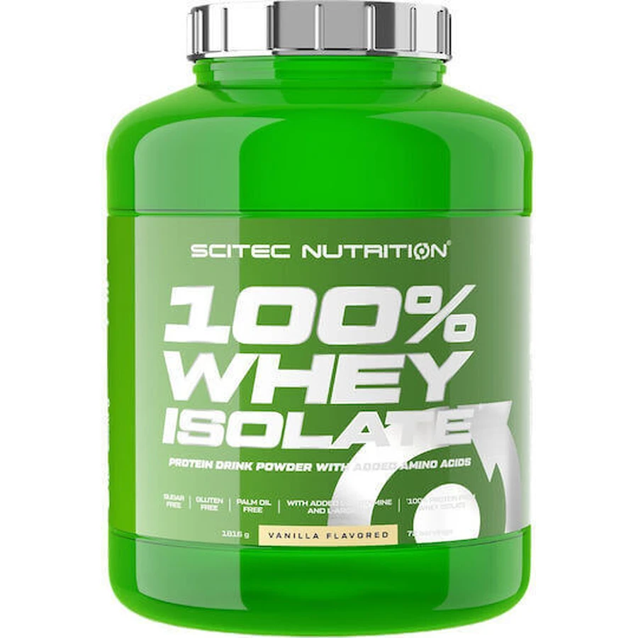 Scitec Nutrition 100% изолят сыворотки Порошок для напитков с добавлением аминокислот Сывороточный протеин без глютена со вкусом ванили 1,816 кг: цены и характеристики