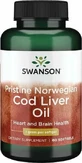 Swanson Pristine Norwegian Cod Liver Oil Масло печени трески 1000 мг 60 софтгелей неароматизированное