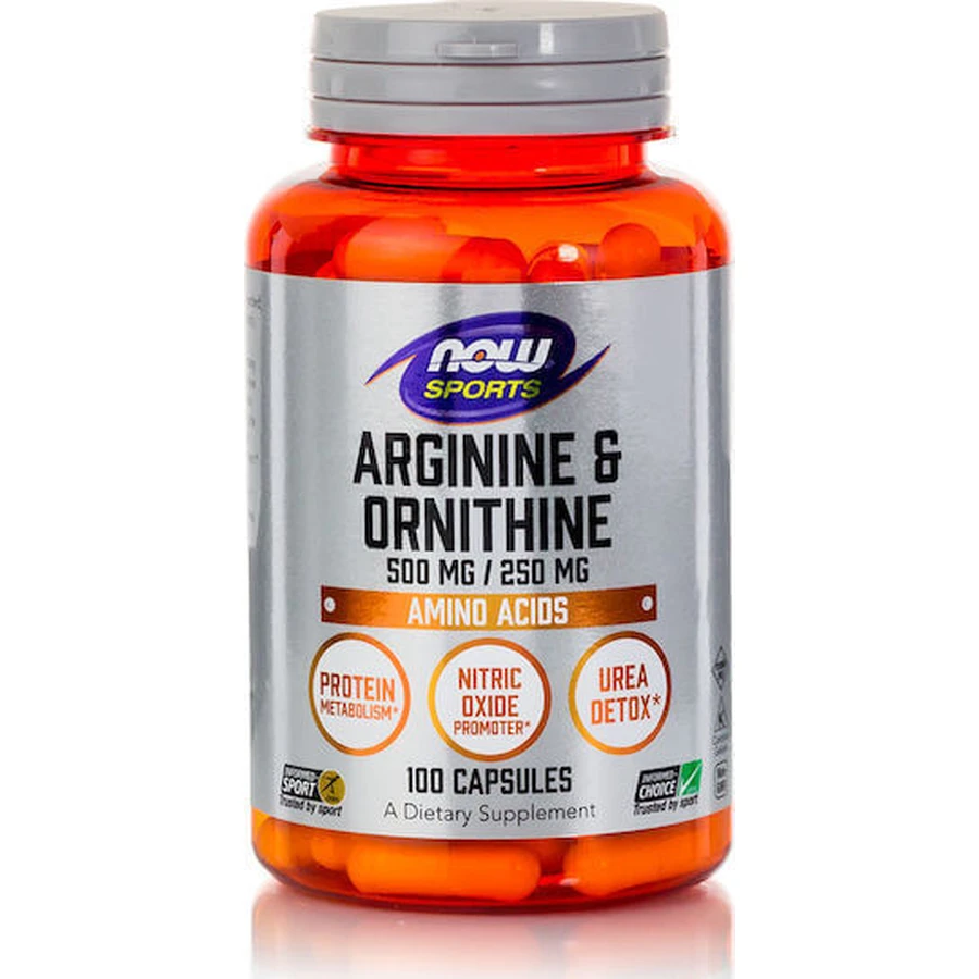 Now Foods Аргинин и орнитин 100 капсул: цены и характеристики