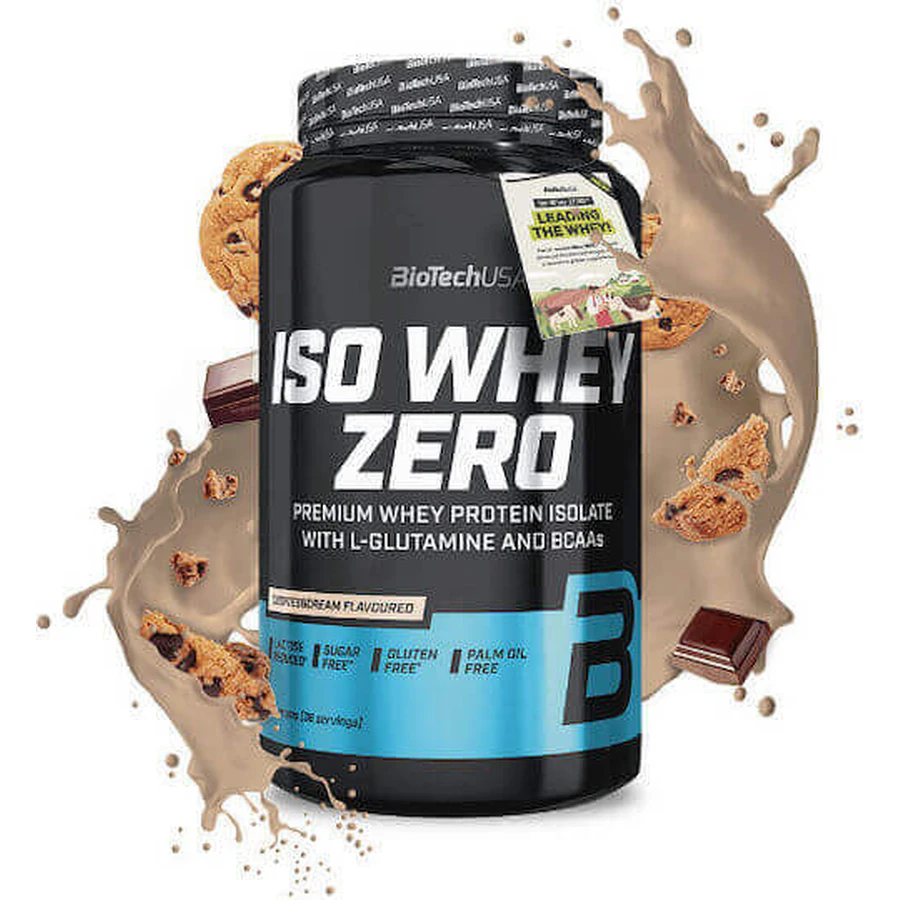 Biotech USA Iso Whey Zero Lactose Reduced Whey Protein Gluten Free со вкусом печенья и сливок 908 гр.: цены и характеристики
