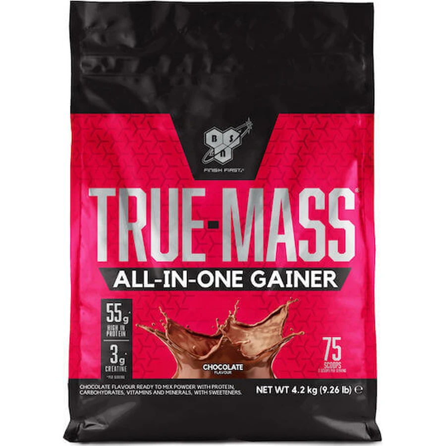 BSN True Mass All-in-one Gainer с креатином и клубничным вкусом 4,2 кг: цены и характеристики