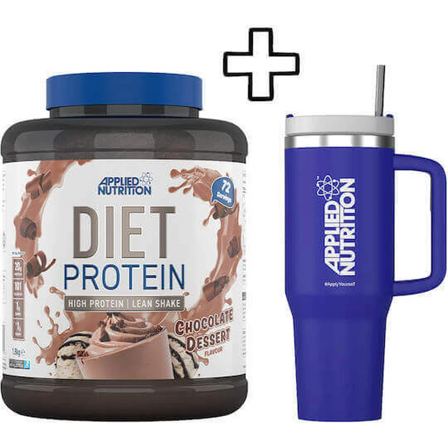 Персонализированный пакет: Applied Nutrition Diet Whey 1800 г шоколада и Applied Nutrition Cooler Glass 1200 мл белого цвета: цены и характеристики
