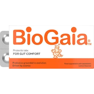 BioGaia ProGaia ProTectis Семейство пробиотиков для взрослых и детей 10 жевательных таблеток Лимон