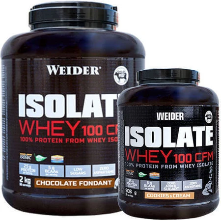 Сироватковий протеїн Weider Whey Isolate Whey 100 CFM зі смаком ванільних вершків 908гр: ціни та характеристики