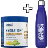 Applied Nutrition Пляшка-термос з нержавіючої сталі 500 мл синього кольору та Applied Nutrition Hydration+ Complete Electroly Повний електроліт та вітамінний порошок 240 г зі смаком синьої малини в індивідуальній упаковці