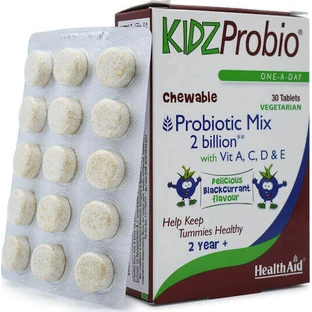 Health Aid KidzProbio Пробиотики для детей 30 табл. черная смородина