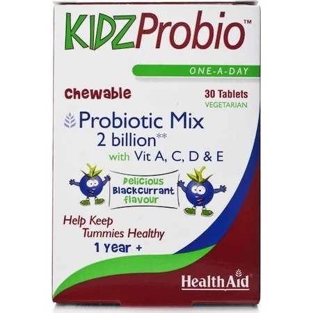 Health Aid KidzProbio Пробиотики для детей 30 табл. черная смородина: цены и характеристики