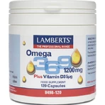 Lamberts Омега 3 6 9 1200 мг плюс вітамін D3 5 мкг Олія насіння бурачника та оливкова олія 1200 мг 120 капсул Без смаку: ціни та характеристики