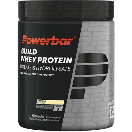 PowerBar Build Whey Protein Сироватковий протеїн без глютену з ванільним смаком 550гр: ціни та характеристики