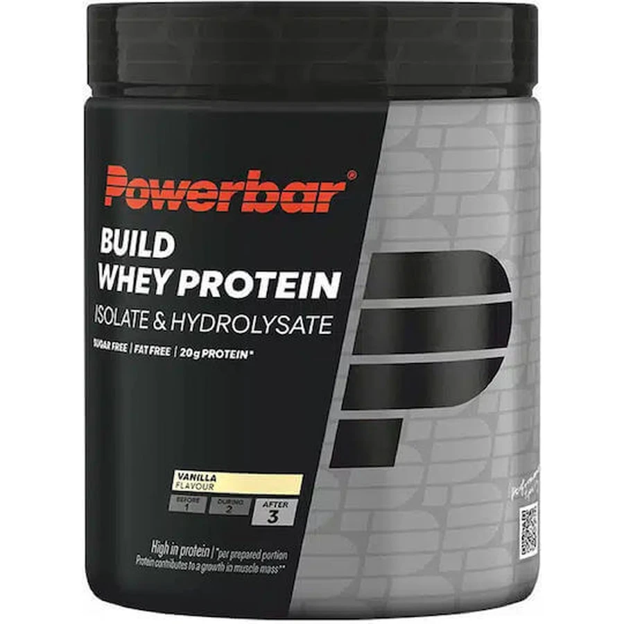 PowerBar Build Whey Protein Сироватковий протеїн без глютену з ванільним смаком 550гр: ціни та характеристики