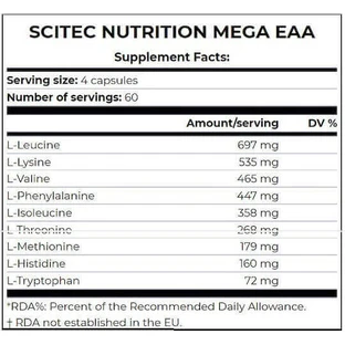 Scitec Nutrition Mega EAA 240 капсул