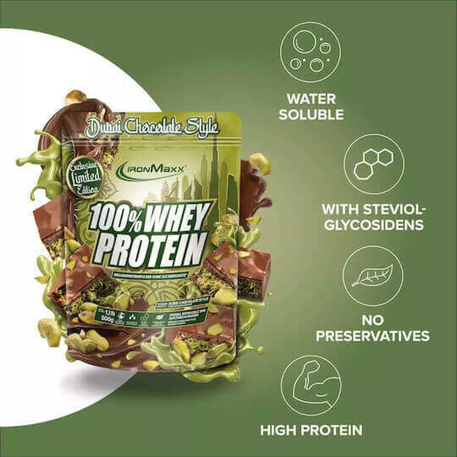 IronMaxx Сывороточный протеин со вкусом шоколада Дубай 500гр: цены и характеристики