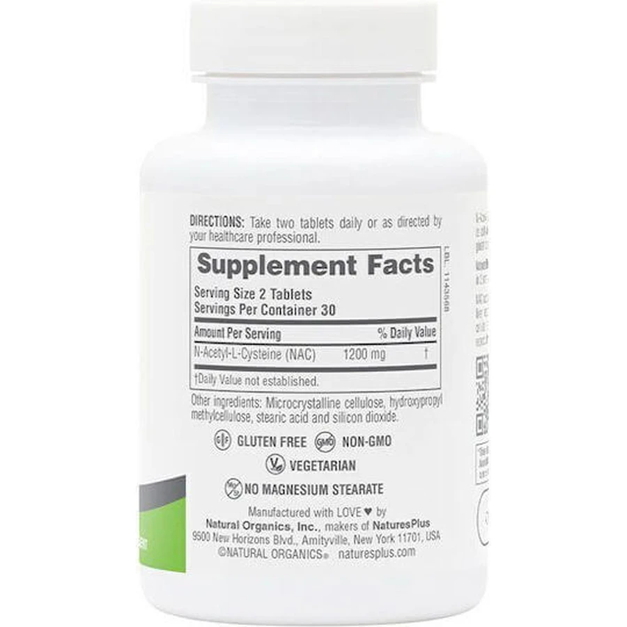 Nature's Plus Plus Nac 1200mg 60 Tablets: цены и характеристики