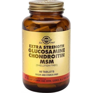 Solgar Extra Strength Glucosamine Chondroitin MSM Суглобово-кісткова добавка для здоров'я чоловіків 60 таб.
