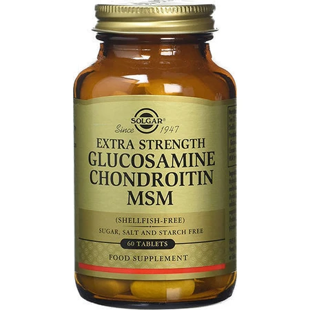 Solgar Extra Strength Glucosamine Chondroitin MSM Суглобово-кісткова добавка для здоров'я чоловіків 60 таб.: ціни та характеристики