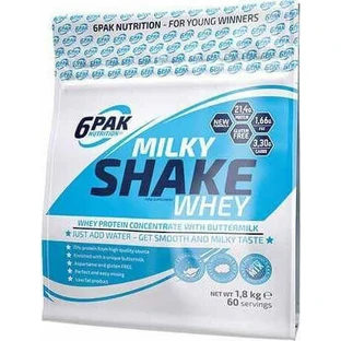 6Pak Nutrition Milky Shake Сироватковий протеїн без глютену з шоколадним смаком 1,8 кг