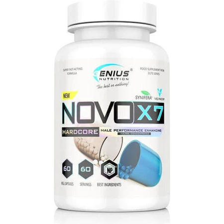 Genius Nutrition Novo X7 Підвищення лібідо та тестостерону 60 рослинних капсул: ціни та характеристики